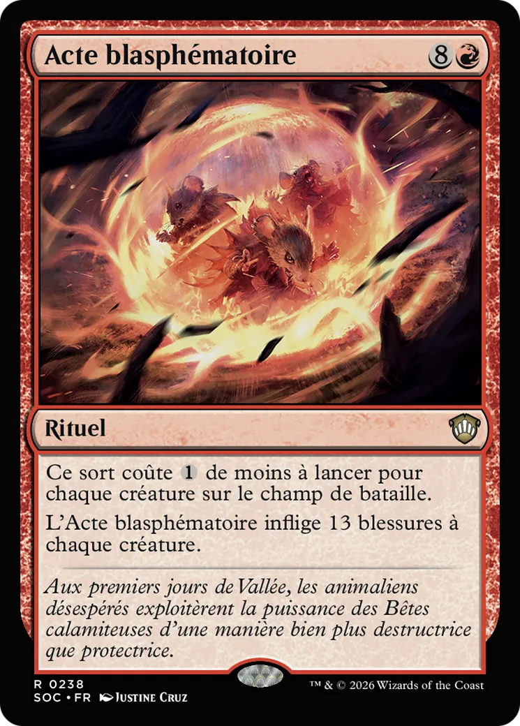Acte blasphématoire — Secrets of Strixhaven Commander — Magic: The Gathering