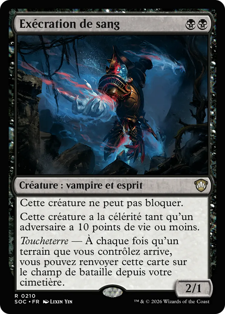 Exécration de sang — Secrets of Strixhaven Commander — Magic: The Gathering