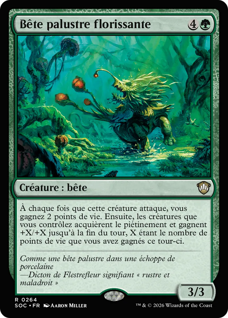 Bête palustre florissante — Secrets of Strixhaven Commander — Magic: The Gathering