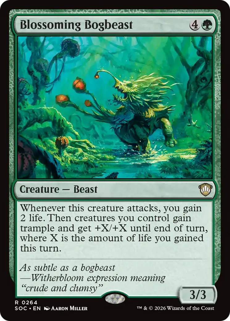 Blossoming Bogbeast — Secrets of Strixhaven Commander — Magic: The Gathering