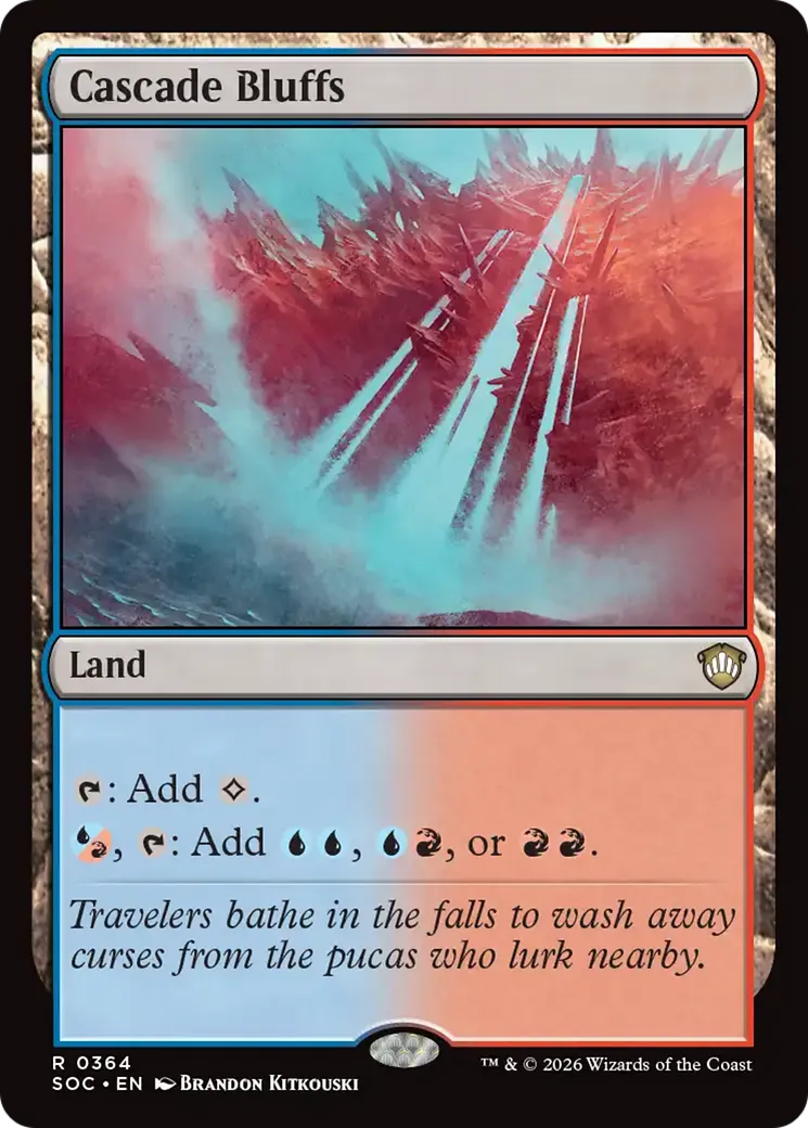 Cascade Bluffs — Secrets of Strixhaven Commander — Magic: The Gathering