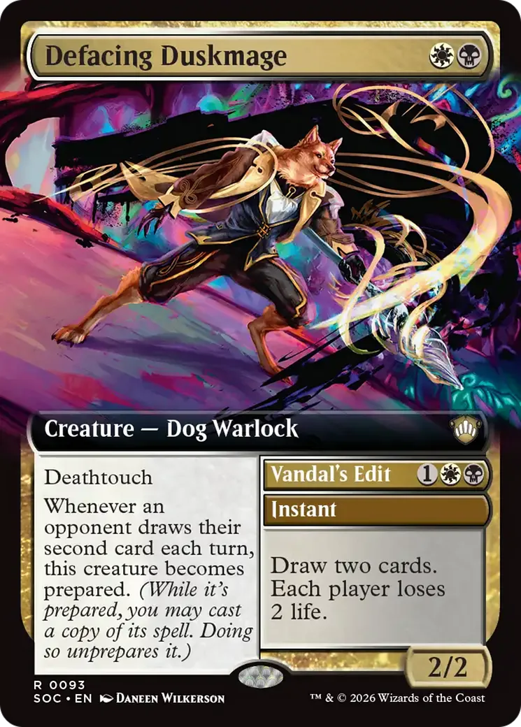 Defacing Duskmage // Vandal's Edit — Secrets of Strixhaven Commander — Magic: The Gathering