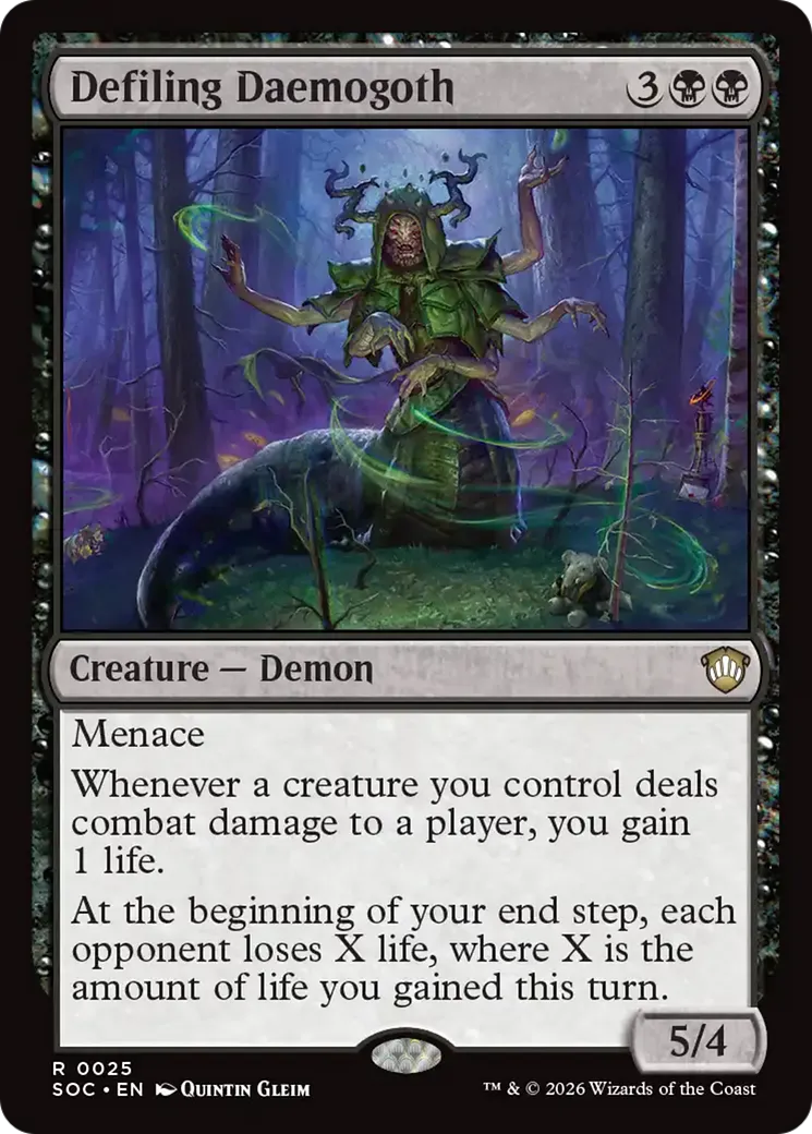 Defiling Daemogoth — Secrets of Strixhaven Commander — Magic: The Gathering