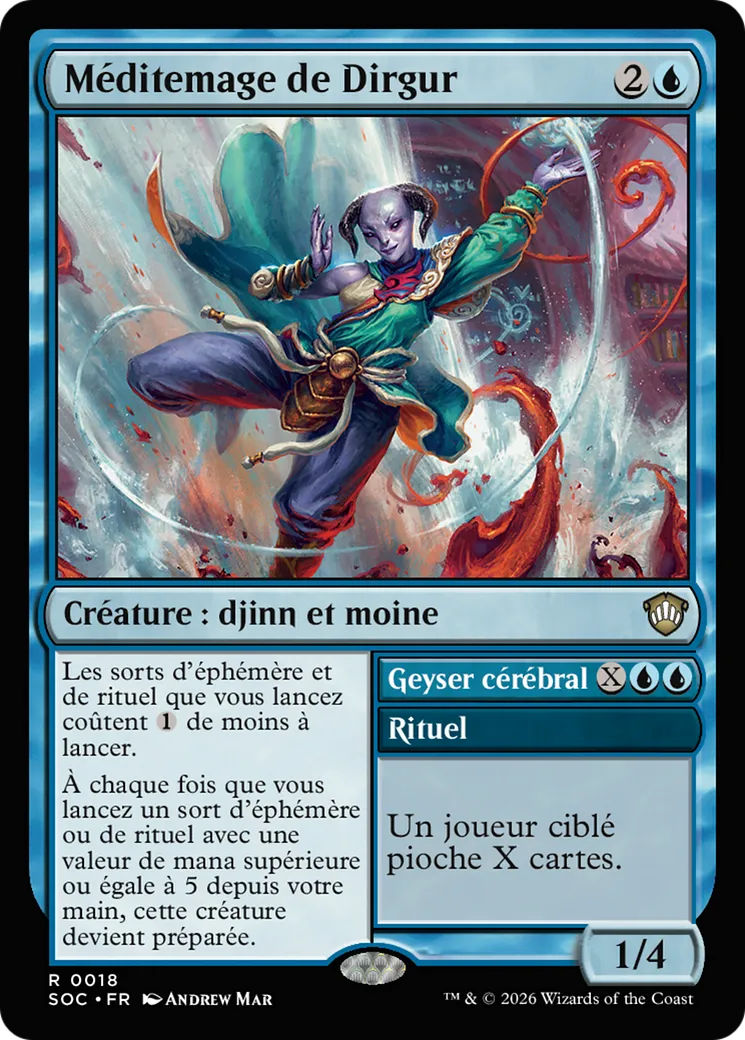 Méditemage de Dirgur // Braingeyser — Secrets of Strixhaven Commander — Magic: The Gathering