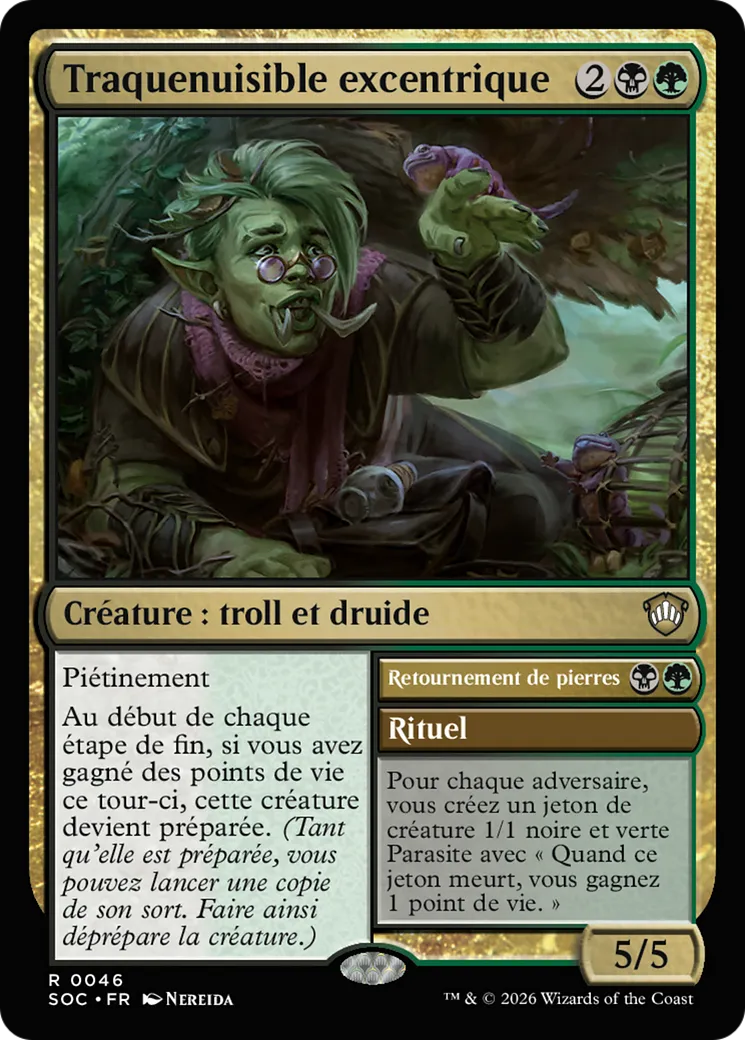 Traquenuisible excentrique // Turn Stones — Secrets of Strixhaven Commander — Magic: The Gathering