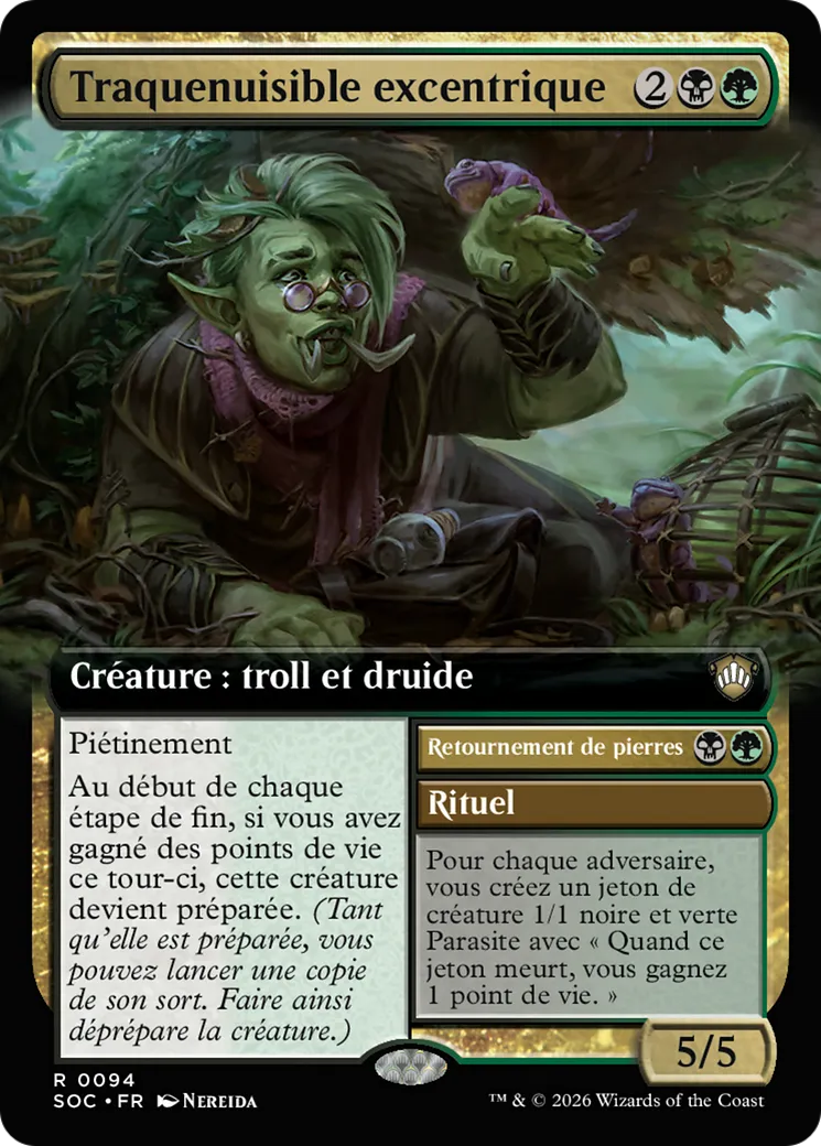 Traquenuisible excentrique // Turn Stones — Secrets of Strixhaven Commander — Magic: The Gathering