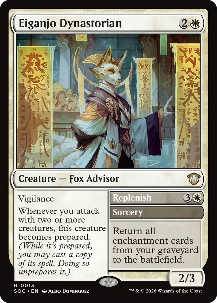 Eiganjo Dynastorian // Replenish — Secrets of Strixhaven Commander — Magic: The Gathering