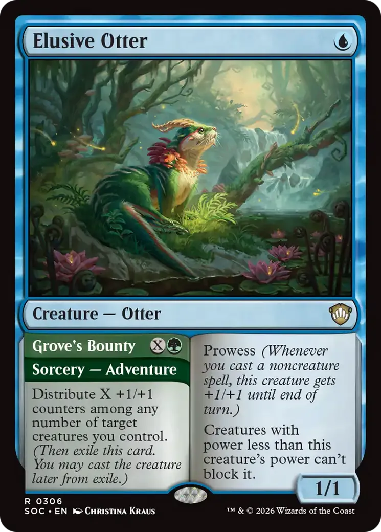 Elusive Otter // Grove's Bounty — Secrets of Strixhaven Commander — Magic: The Gathering