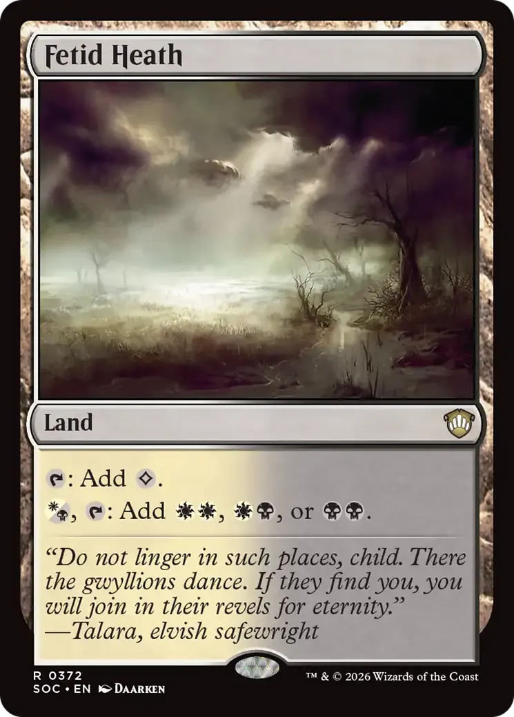 Fetid Heath — Secrets of Strixhaven Commander — Magic: The Gathering