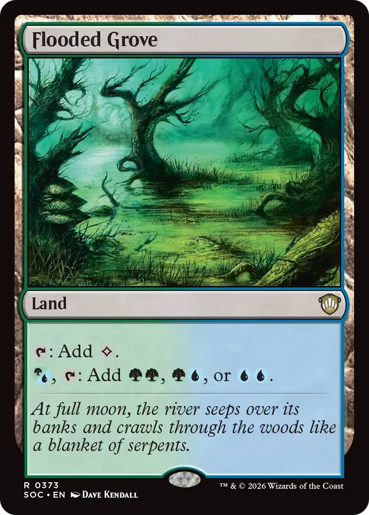 Flooded Grove — Secrets of Strixhaven Commander — Magic: The Gathering