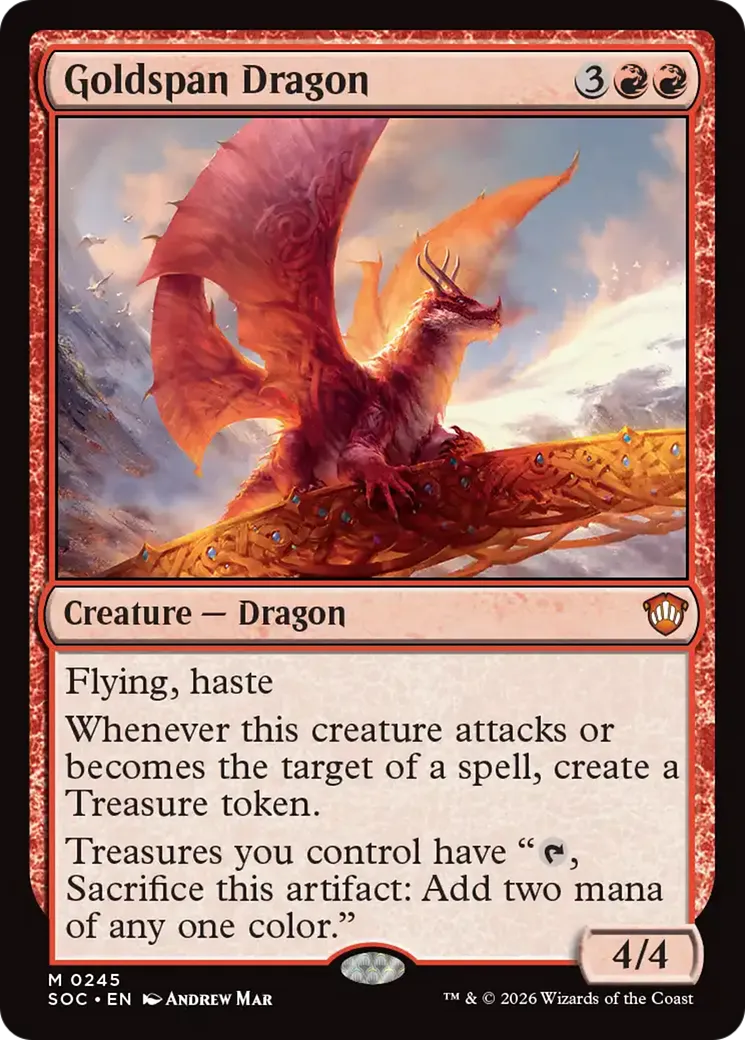 Goldspan Dragon — Secrets of Strixhaven Commander — Magic: The Gathering