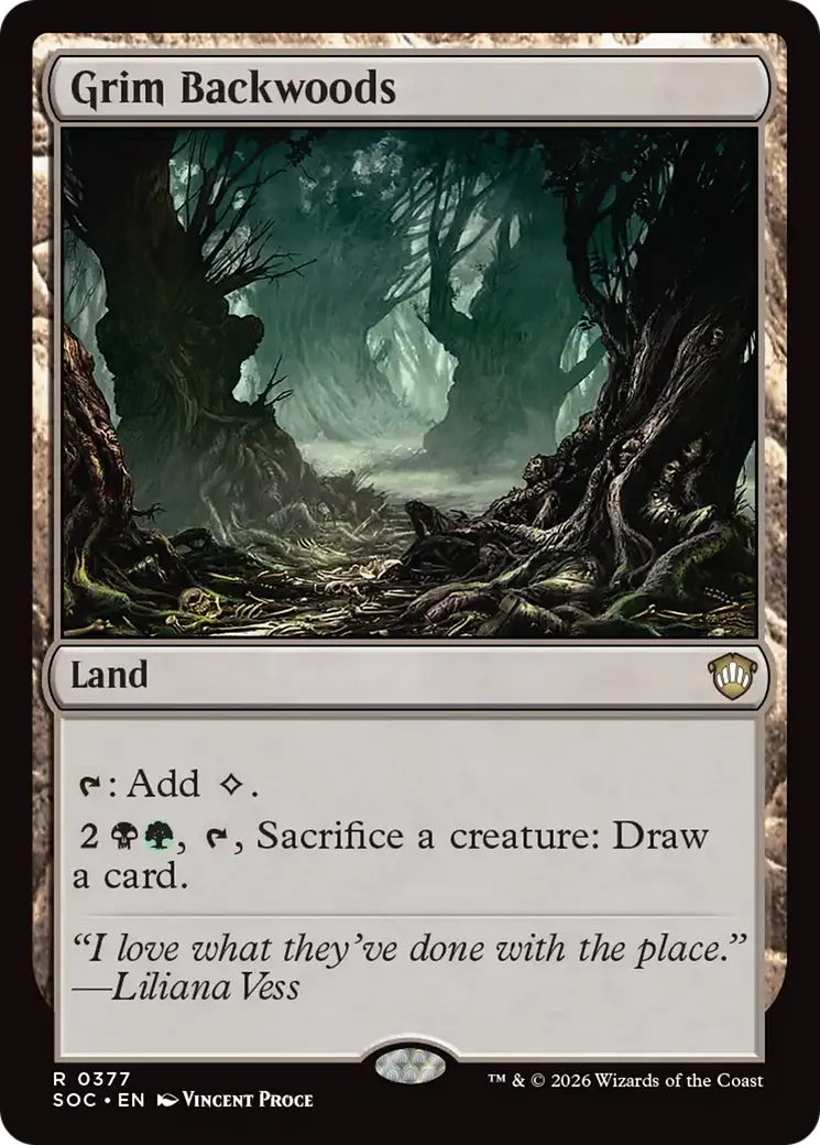 Grim Backwoods — Secrets of Strixhaven Commander — Magic: The Gathering