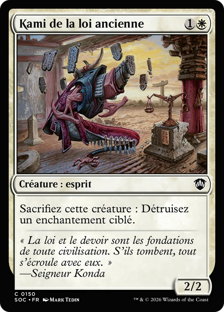Kami de la loi ancienne — Secrets of Strixhaven Commander — Magic: The Gathering