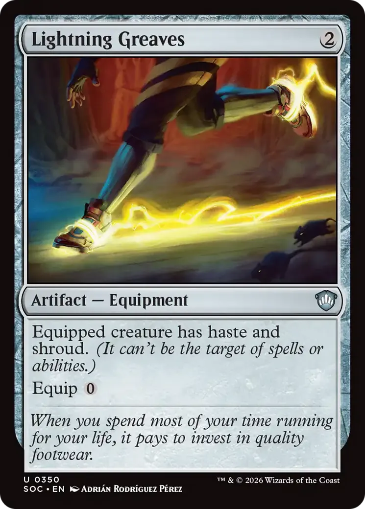 Lightning Greaves — Secrets of Strixhaven Commander — Magic: The Gathering
