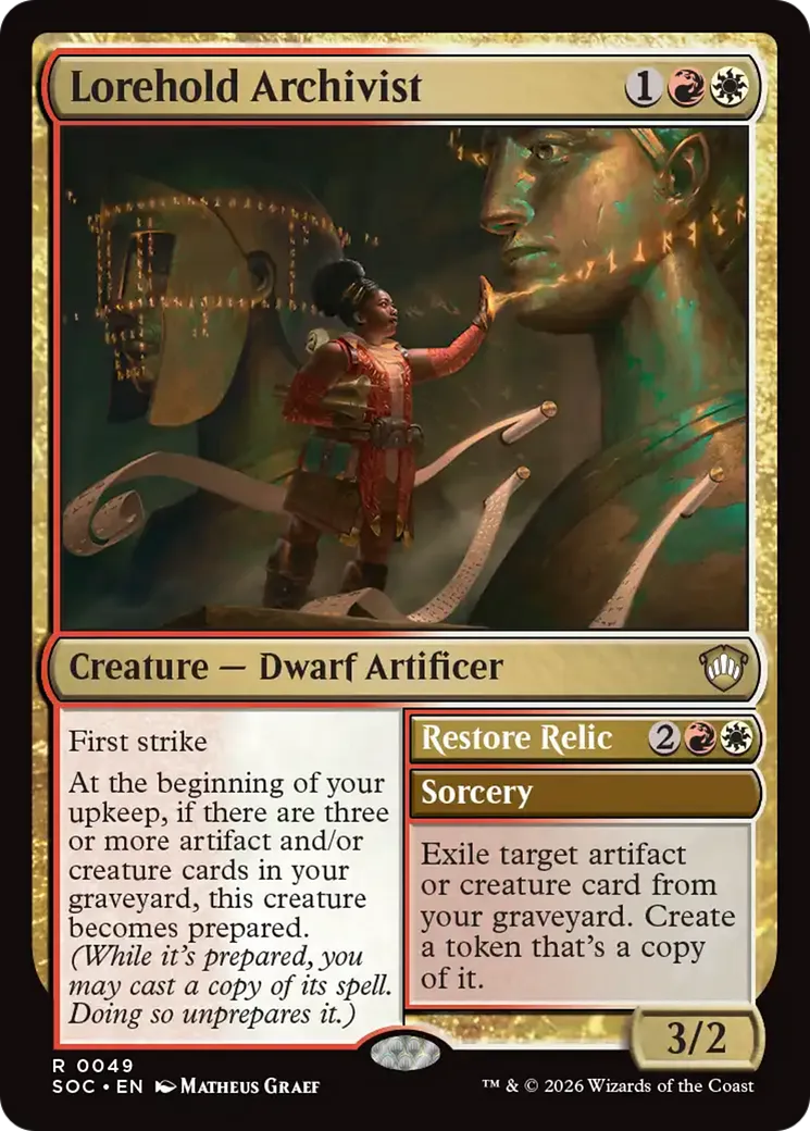 Lorehold Archivist // Restore Relic — Secrets of Strixhaven Commander — Magic: The Gathering