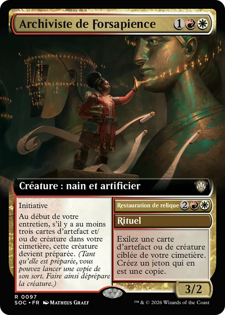 Archiviste de Forsapience // Restore Relic — Secrets of Strixhaven Commander — Magic: The Gathering