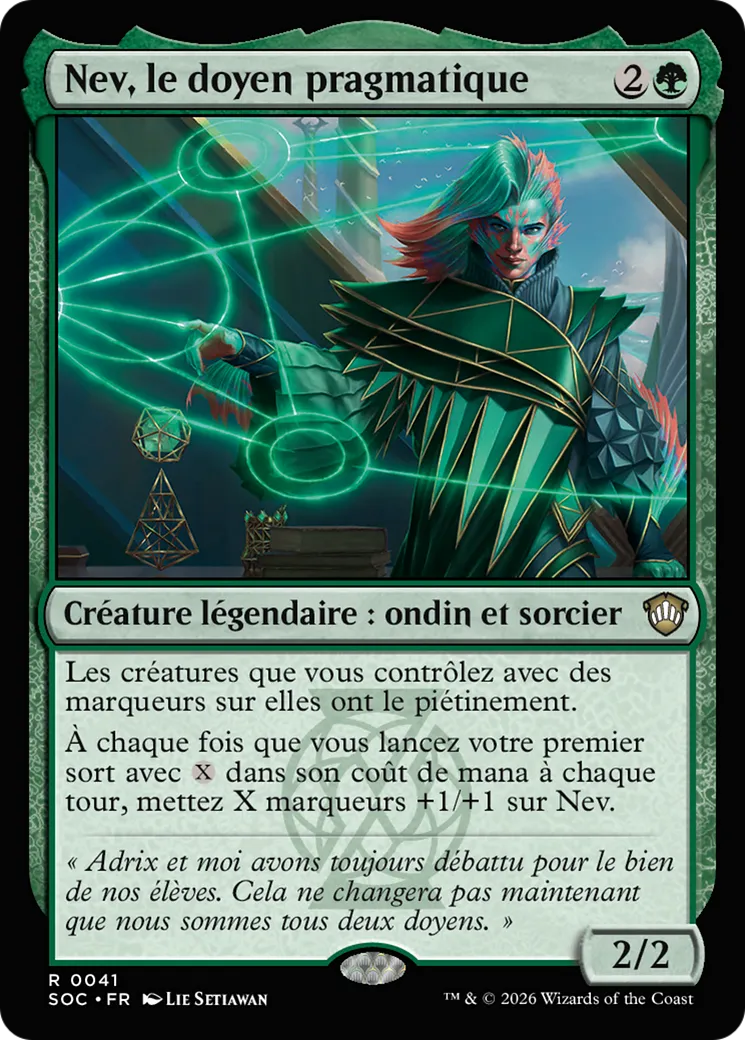Nev, le doyen pragmatique — Secrets of Strixhaven Commander — Magic: The Gathering