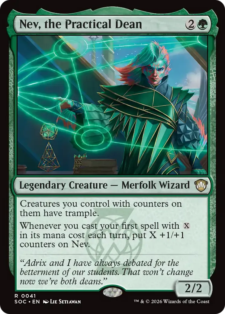 Nev, le doyen pragmatique — Secrets of Strixhaven Commander — Magic: The Gathering