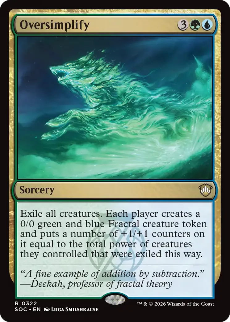 Oversimplify — Secrets of Strixhaven Commander — Magic: The Gathering