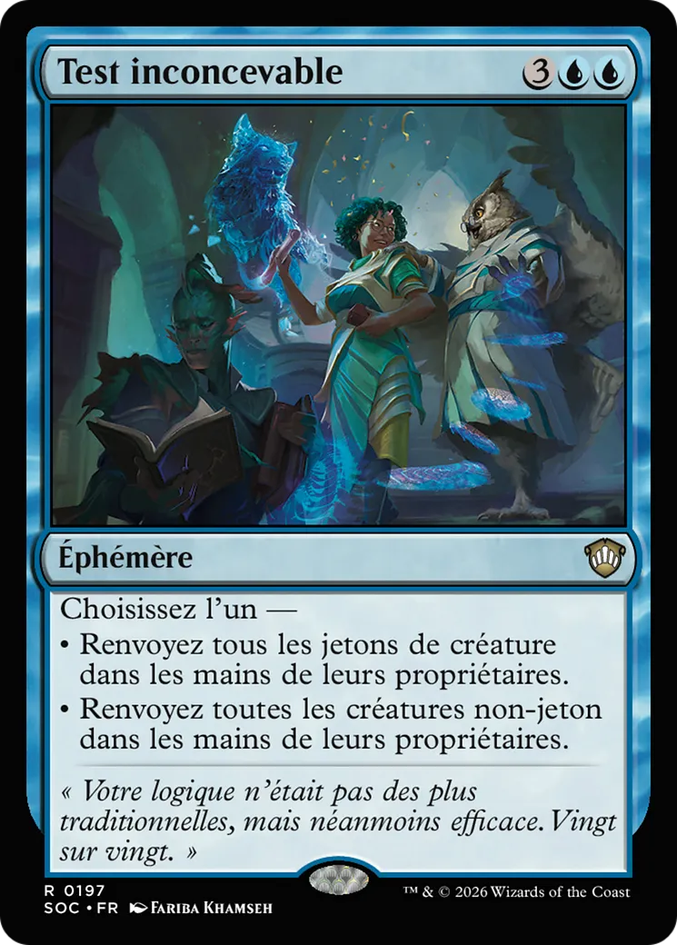 Test inconcevable — Secrets of Strixhaven Commander — Magic: The Gathering