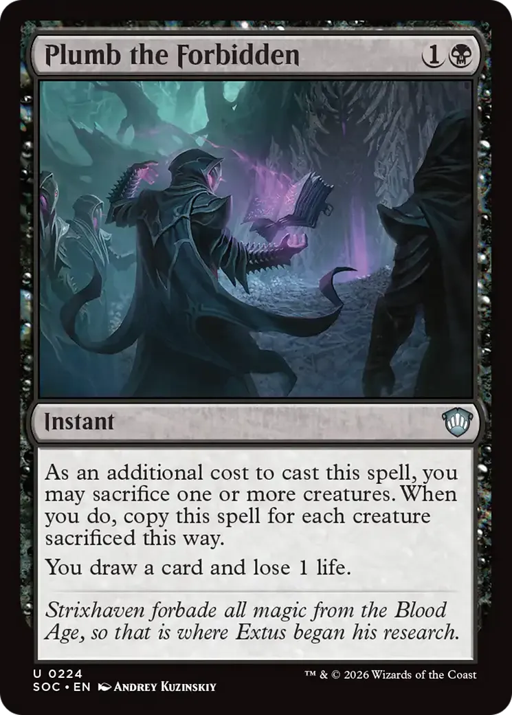 Plumb the Forbidden — Secrets of Strixhaven Commander — Magic: The Gathering