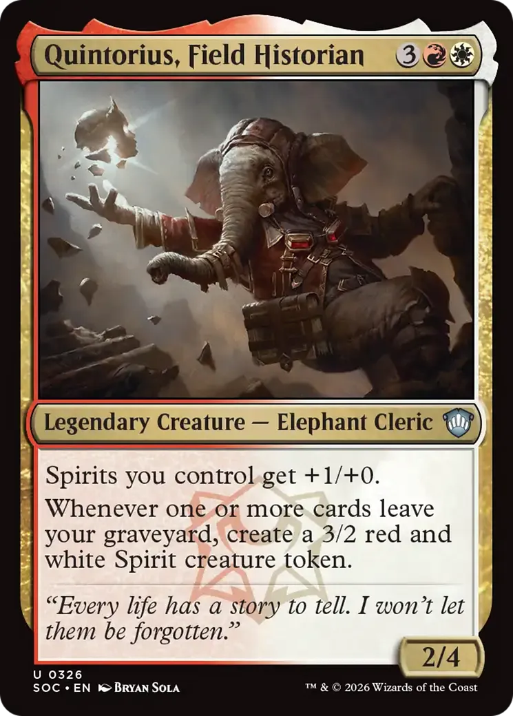 Quintorius, Field Historian — Secrets of Strixhaven Commander — Magic: The Gathering