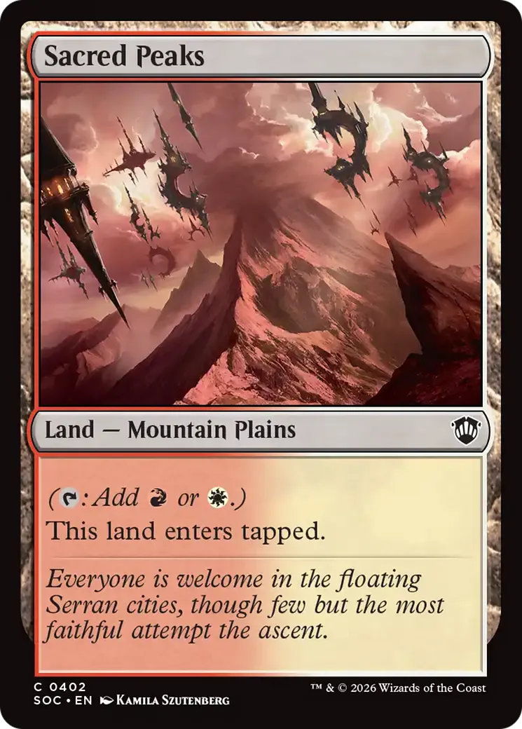 Sacred Peaks — Secrets of Strixhaven Commander — Magic: The Gathering