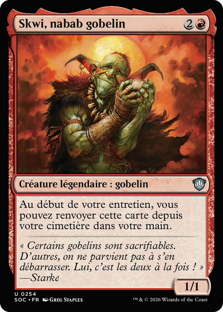 Skwi, nabab gobelin — Secrets of Strixhaven Commander — Magic: The Gathering