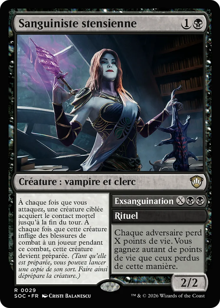 Sanguiniste stensienne // Exsanguinate — Secrets of Strixhaven Commander — Magic: The Gathering