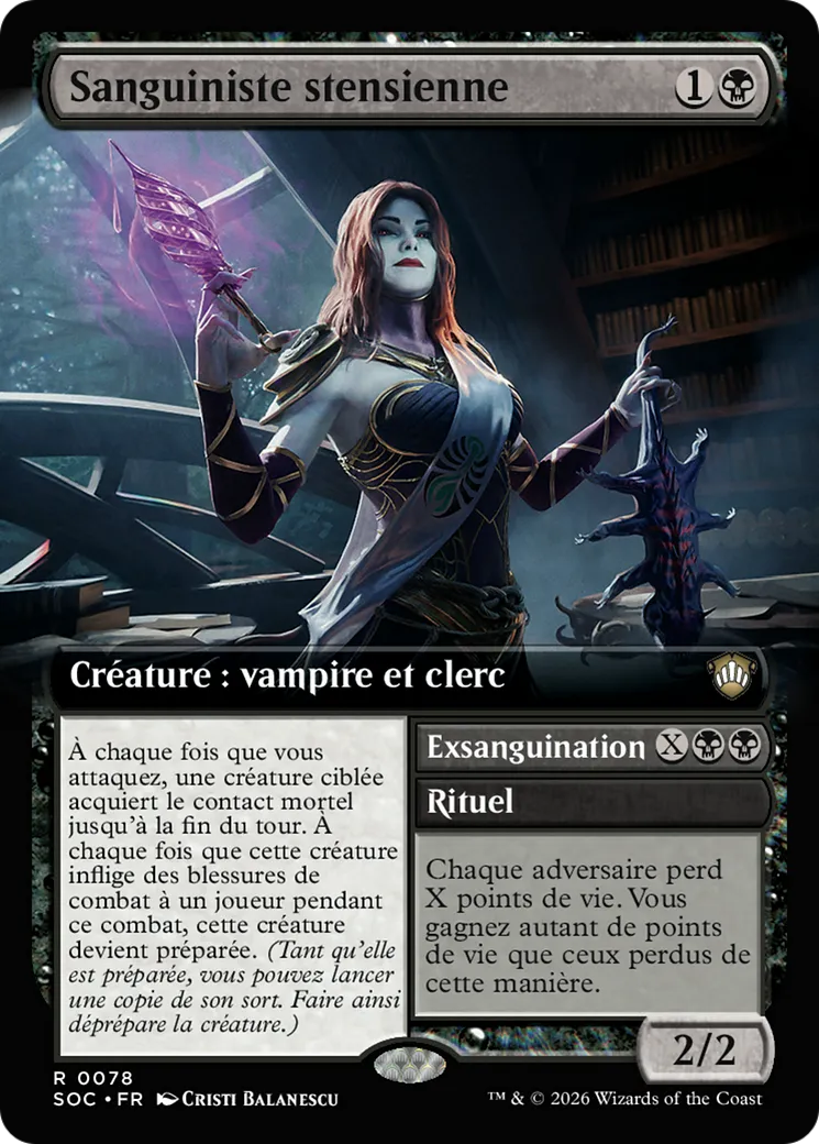 Sanguiniste stensienne // Exsanguinate — Secrets of Strixhaven Commander — Magic: The Gathering