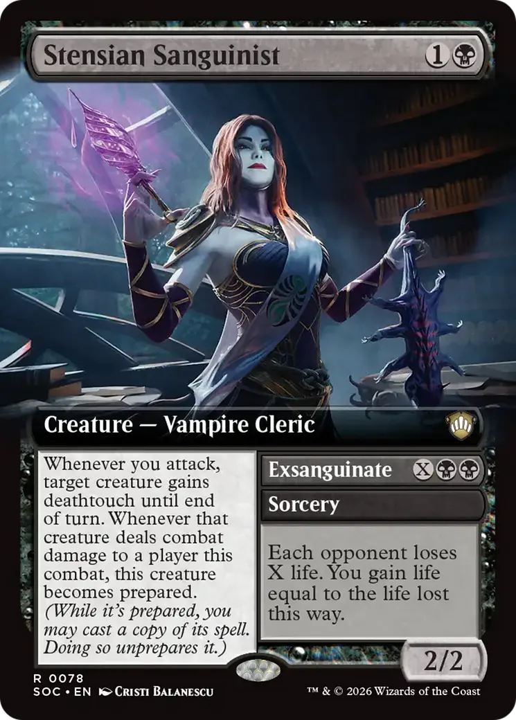 Stensian Sanguinist // Exsanguinate — Secrets of Strixhaven Commander — Magic: The Gathering
