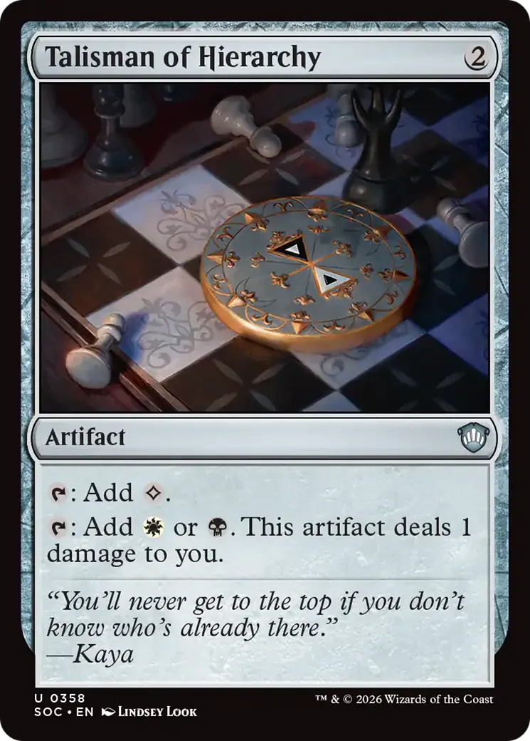 Talisman of Hierarchy — Secrets of Strixhaven Commander — Magic: The Gathering