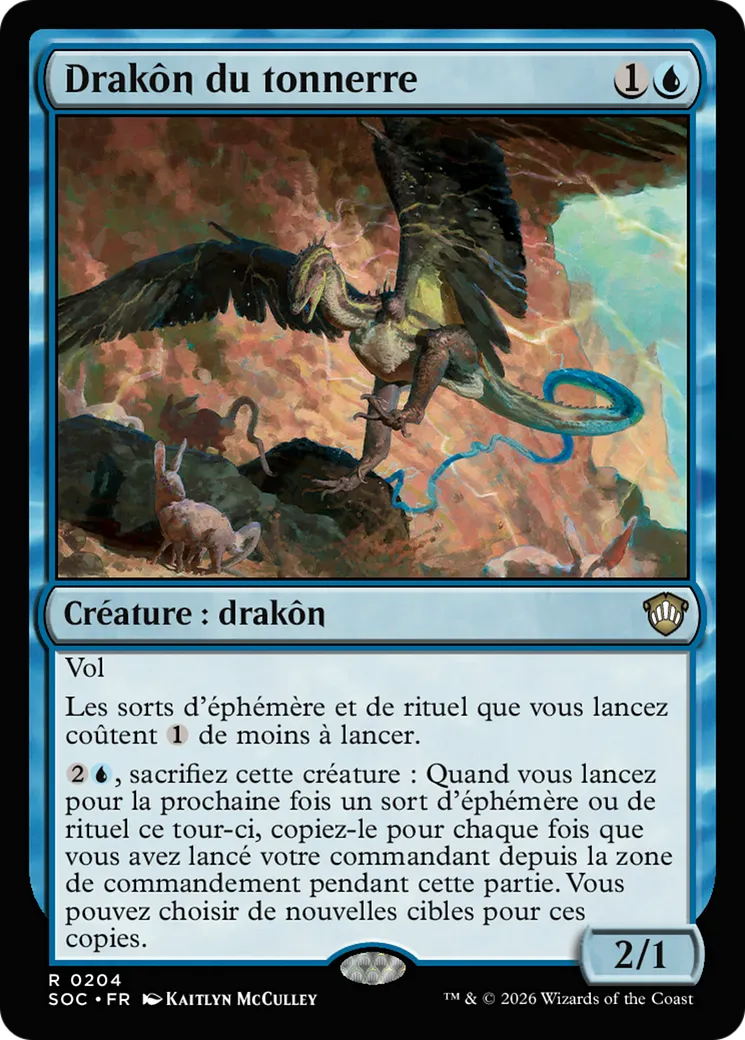 Drakôn du tonnerre — Secrets of Strixhaven Commander — Magic: The Gathering