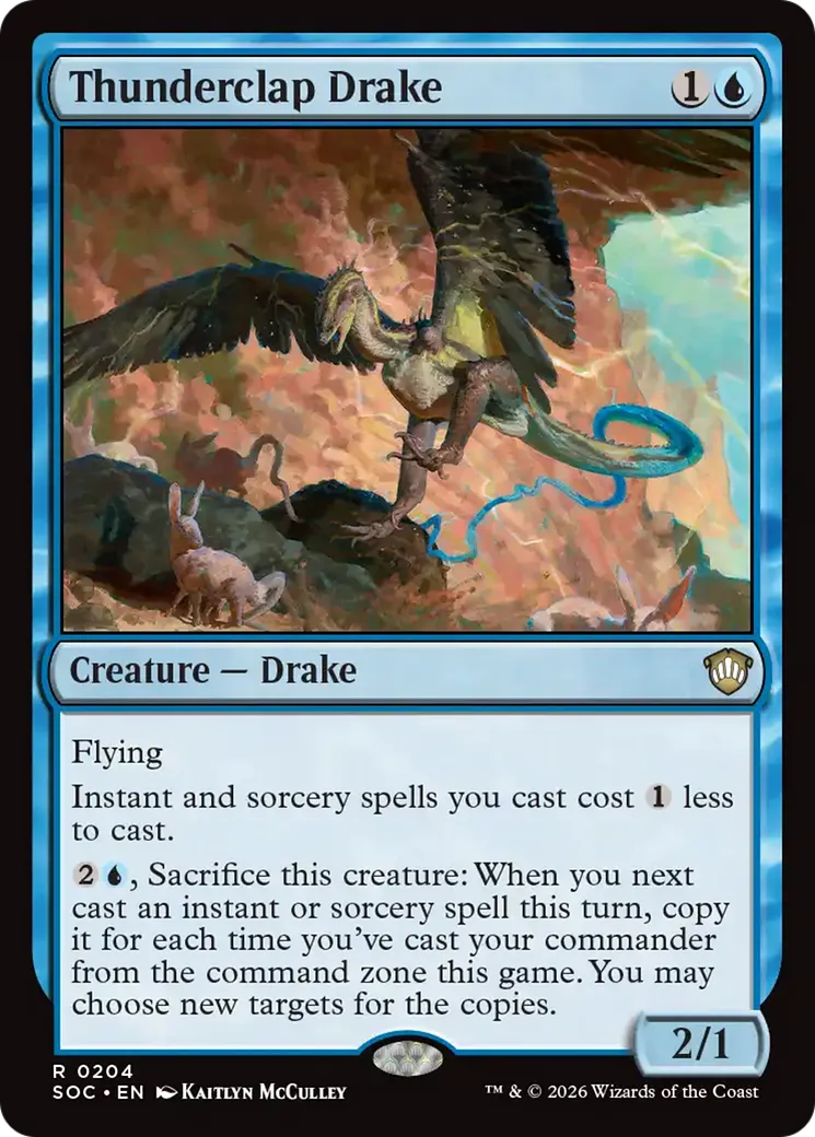 Thunderclap Drake — Secrets of Strixhaven Commander — Magic: The Gathering