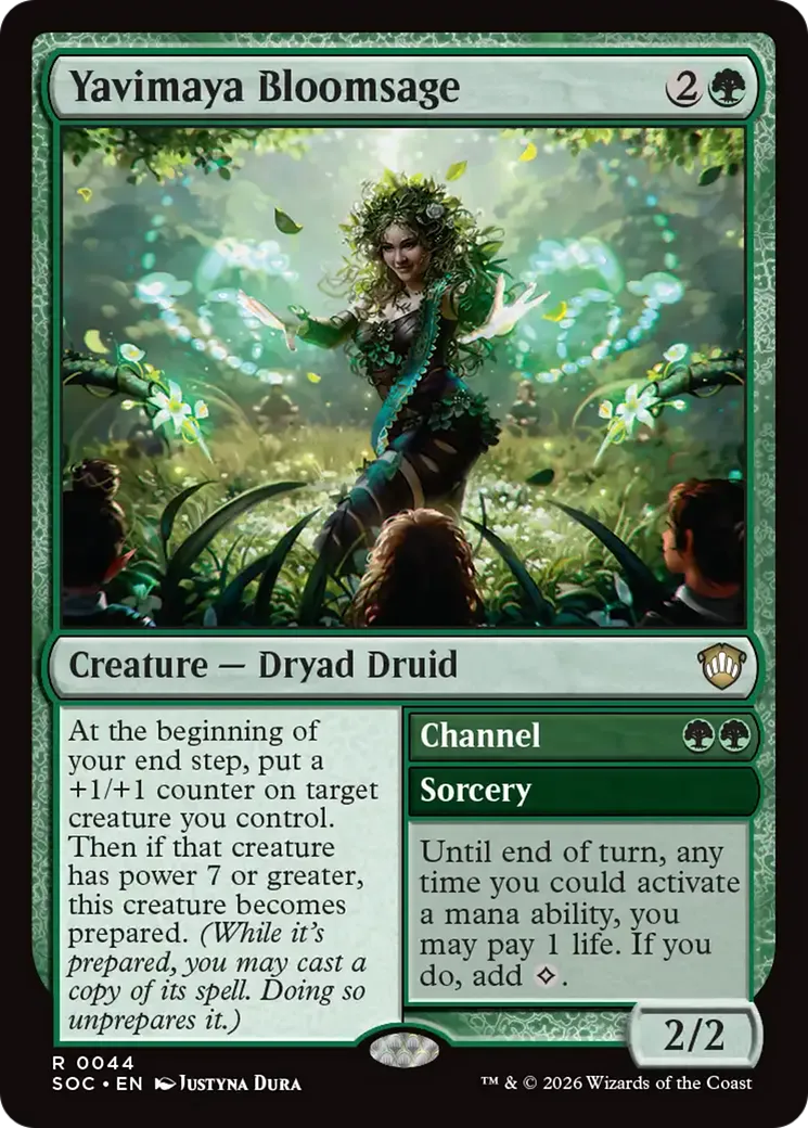 Yavimaya Bloomsage // Channel — Secrets of Strixhaven Commander — Magic: The Gathering