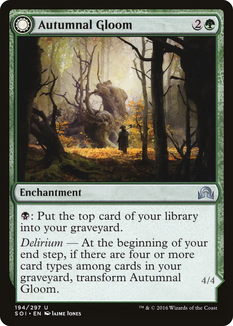 Autumnal Gloom // Ancient of the Equinox — Shadows over Innistrad — Magic: The Gathering