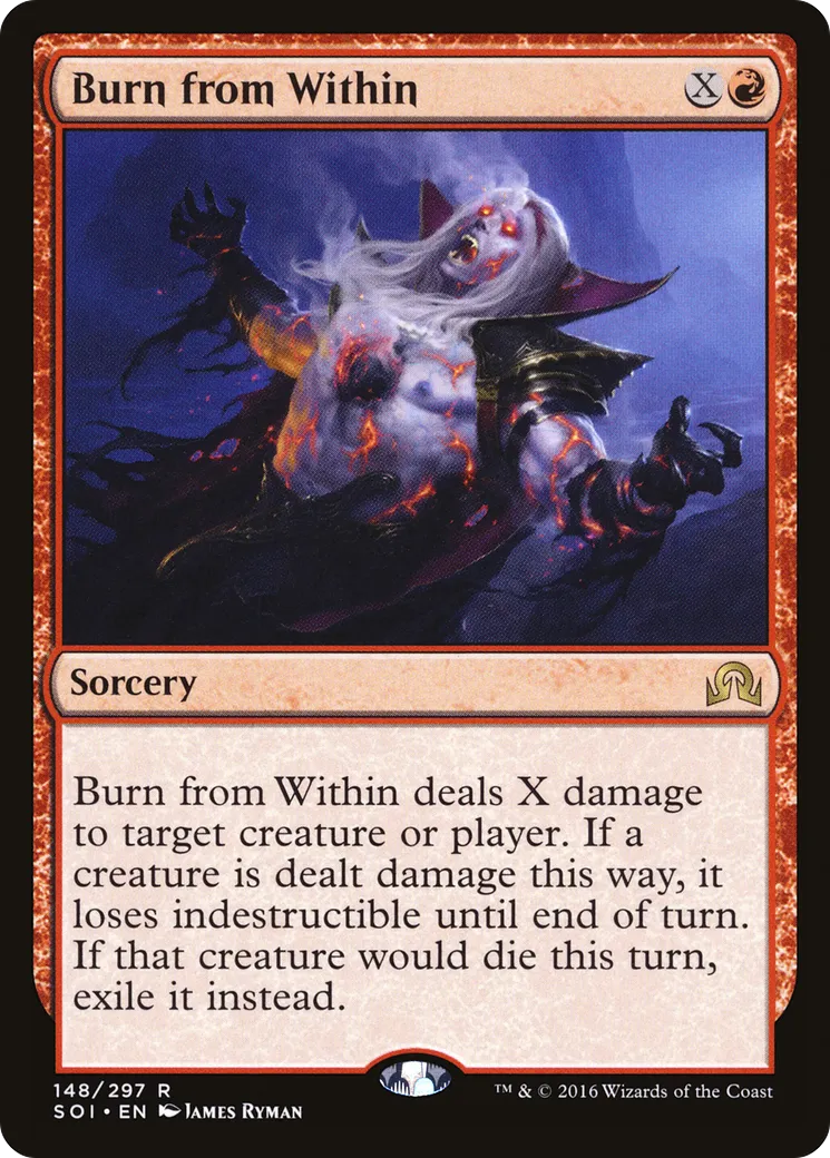 Combustion du dedans — Shadows over Innistrad — Magic: The Gathering