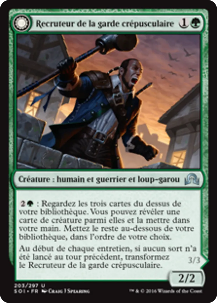 Recruteur de la garde crépusculaire // Hurleur Krallenhorde — Shadows over Innistrad — Magic: The Gathering