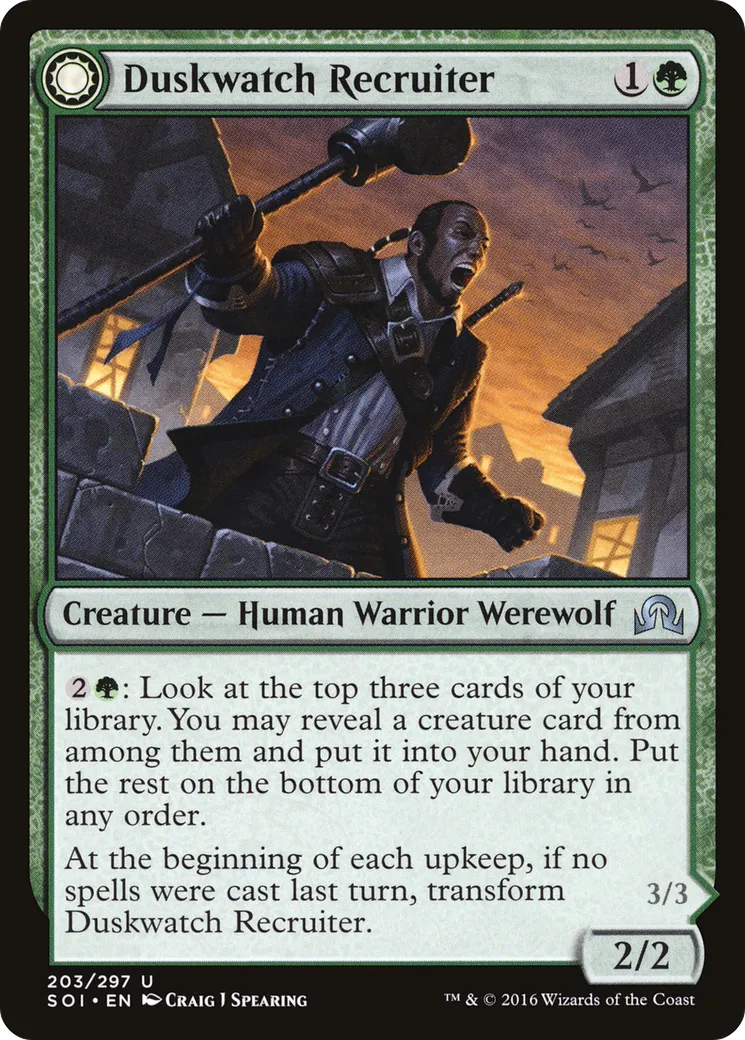 Recruteur de la garde crépusculaire // Hurleur Krallenhorde — Shadows over Innistrad — Magic: The Gathering