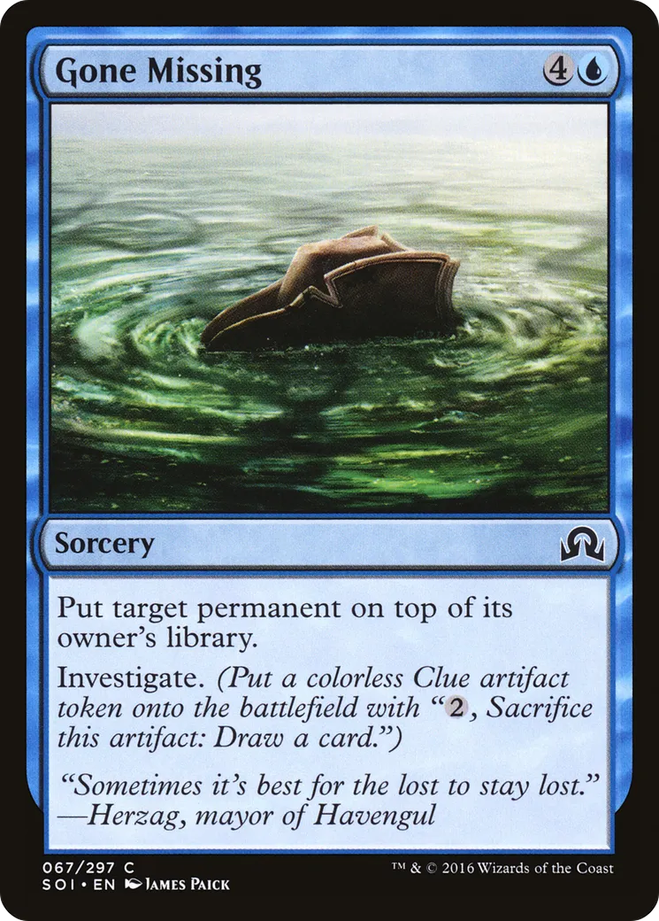 Porté disparu — Shadows over Innistrad — Magic: The Gathering