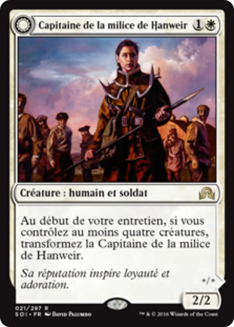 Capitaine de la milice de Hanweir // Chef de culte du Val d'Orient — Shadows over Innistrad — Magic: The Gathering