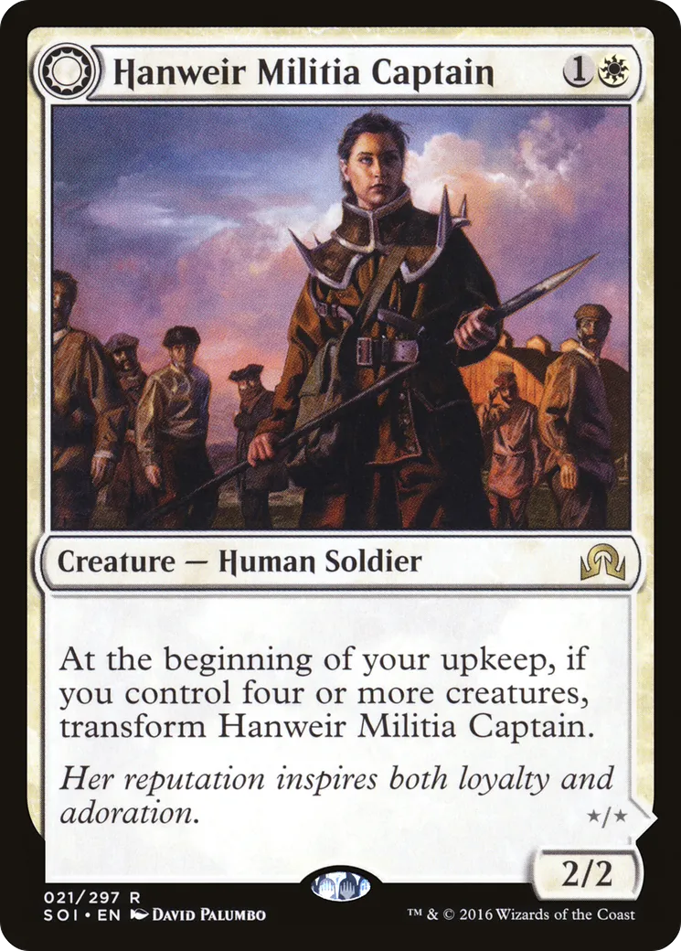 Hanweir Militia Captain // Westvale Cult Leader — Shadows over Innistrad — Magic: The Gathering