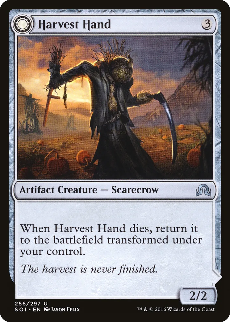 Harvest Hand // Scrounged Scythe — Shadows over Innistrad — Magic: The Gathering