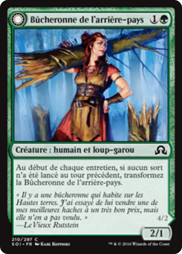 Bûcheronne de l'arrière-pays // Destructrice des forêts — Shadows over Innistrad — Magic: The Gathering