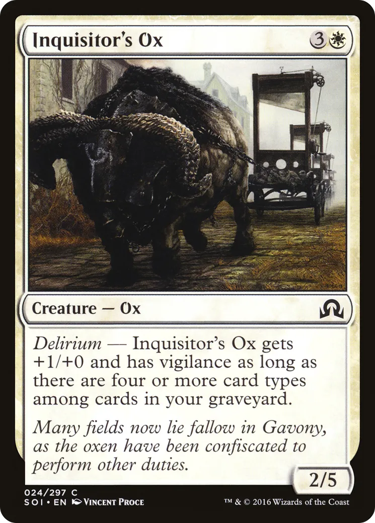 Inquisitor's Ox — Shadows over Innistrad — Magic: The Gathering