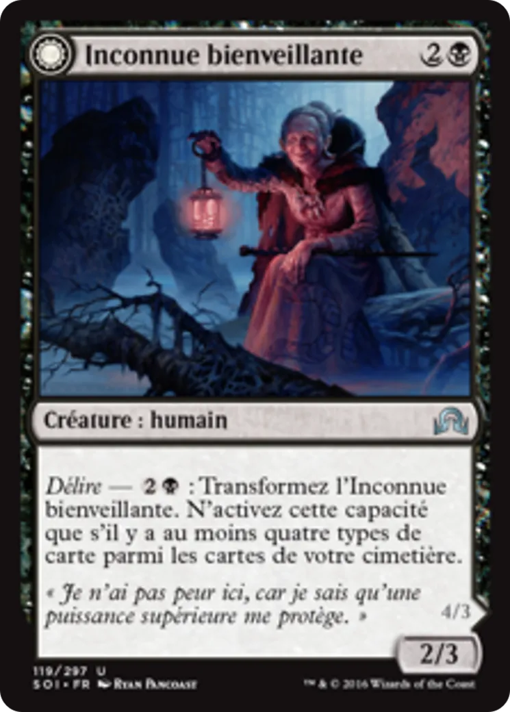 Inconnue bienveillante // Envoûteuse possédée — Shadows over Innistrad — Magic: The Gathering