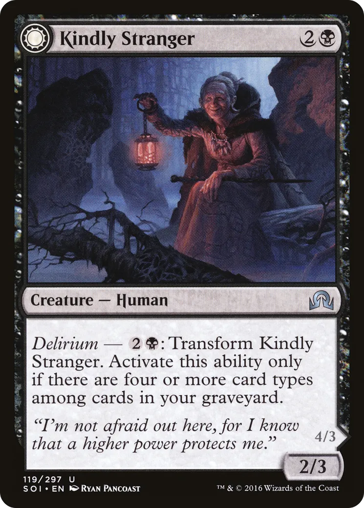 Inconnue bienveillante // Envoûteuse possédée — Shadows over Innistrad — Magic: The Gathering