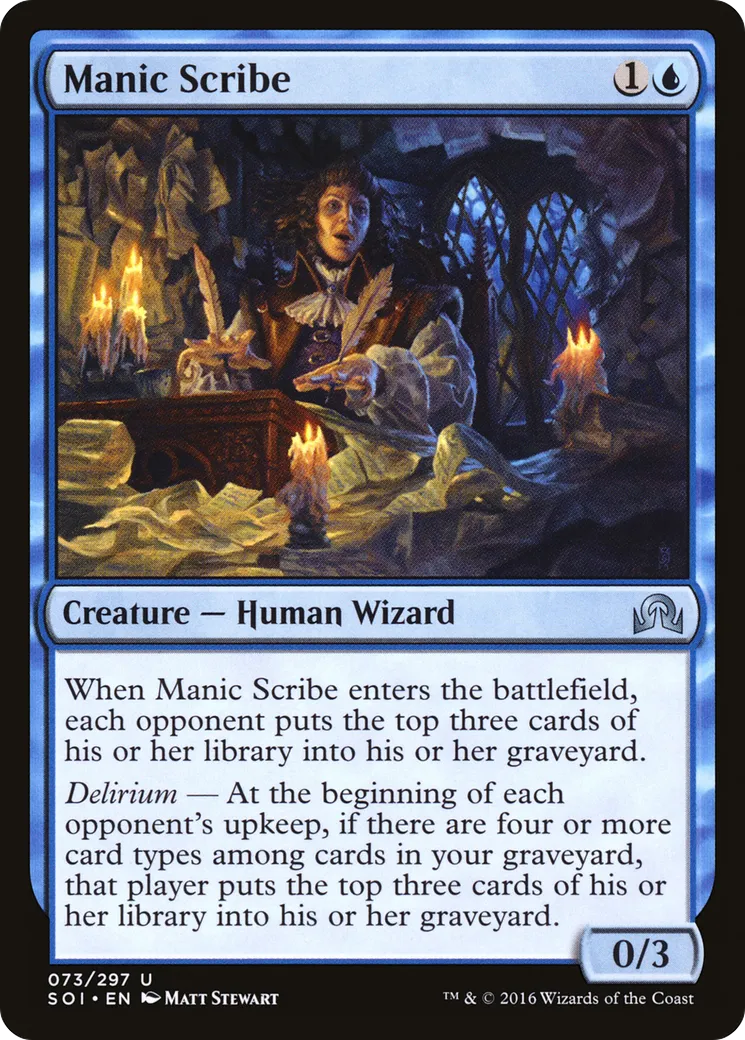 Manic Scribe — Shadows over Innistrad — Magic: The Gathering