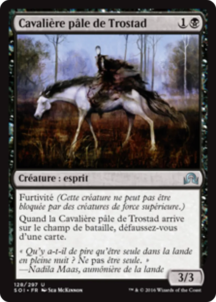 Cavalière pâle de Trostad — Shadows over Innistrad — Magic: The Gathering