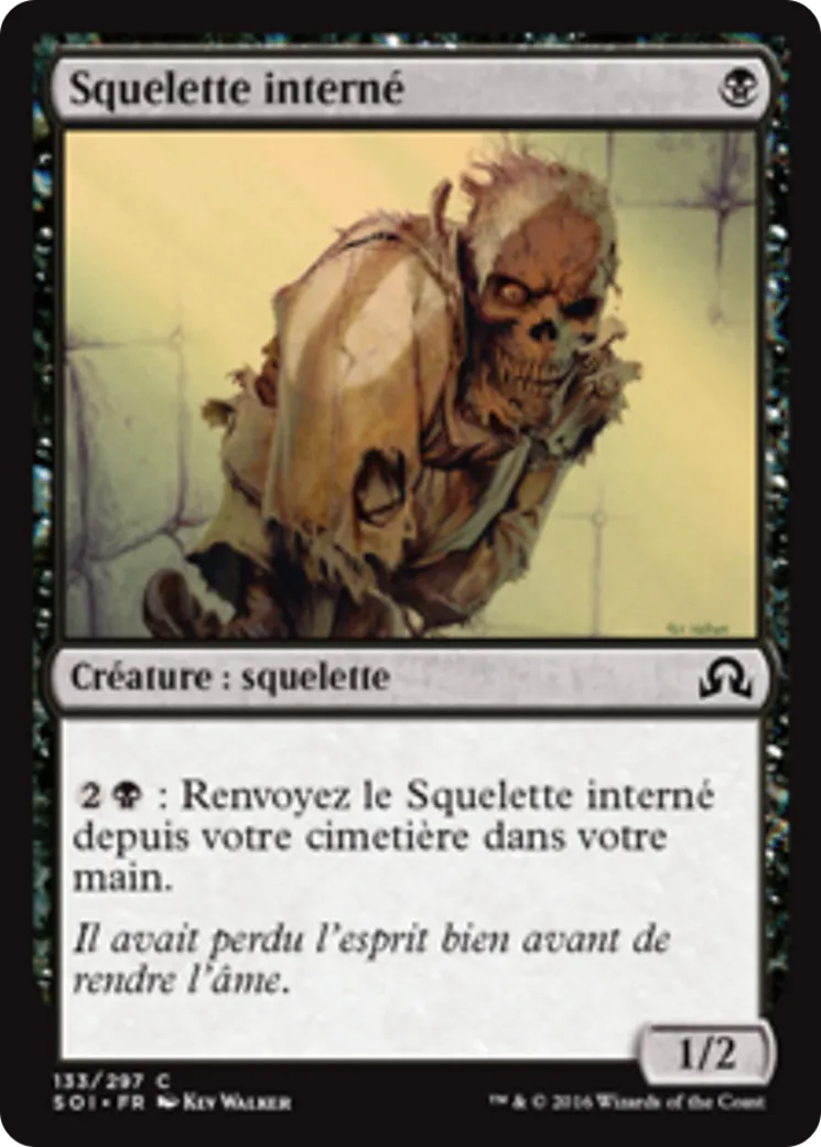Squelette interné — Shadows over Innistrad — Magic: The Gathering